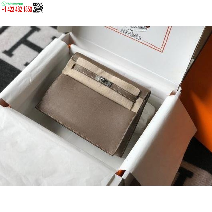 Replika Hermes Kelly Danse 22cm Kožená Taška 20352 Hnedá