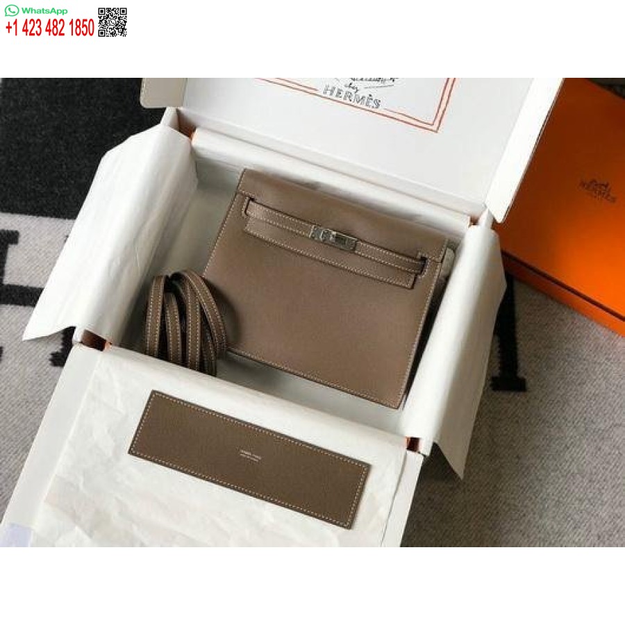 Replika Hermes Kelly Danse 22cm Kožená Taška 20352 Hnedá