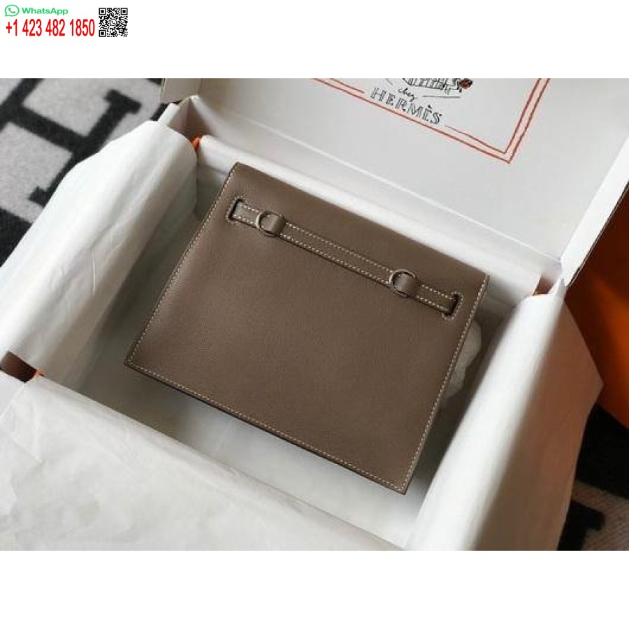 Replika Hermes Kelly Danse 22cm Kožená Taška 20352 Hnedá