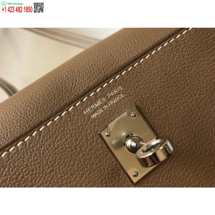 Replika Hermes Kelly Danse 22cm Kožená Taška 20352 Hnedá