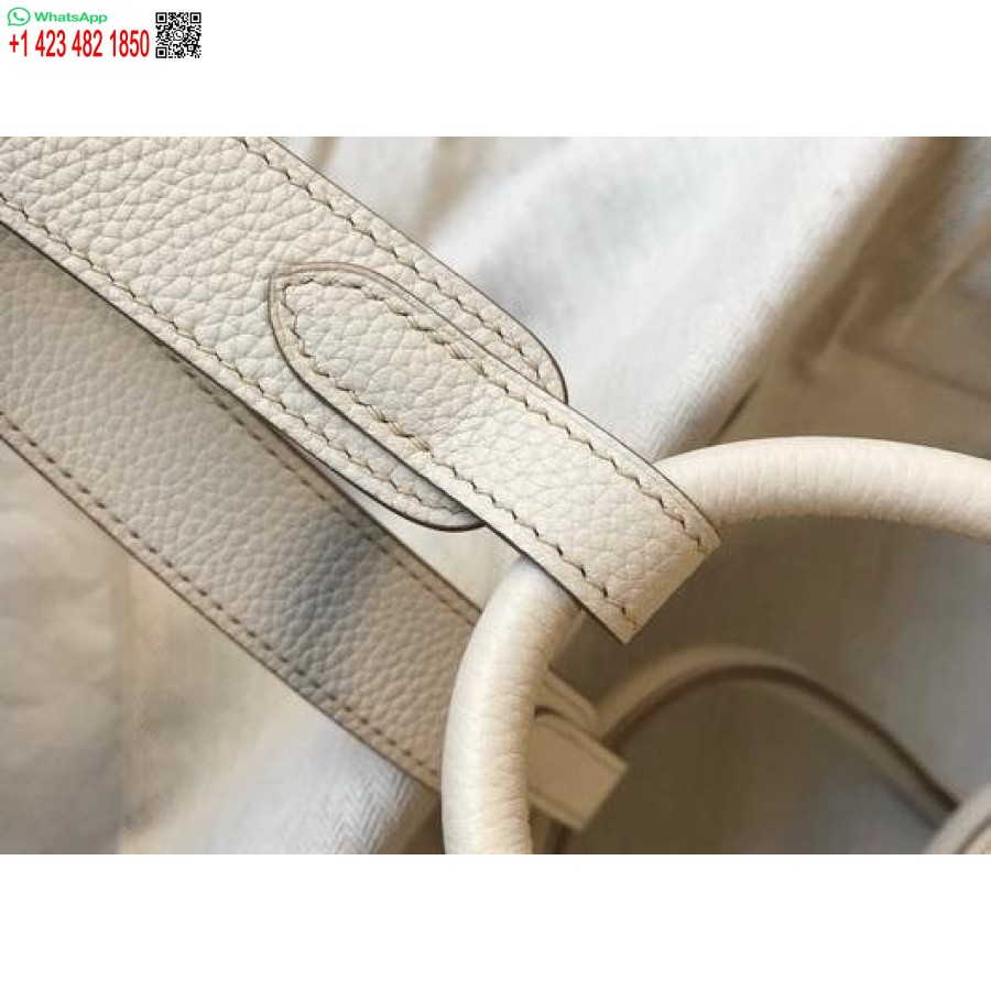 Replika Hermes Lindy 26cm Designer Axelväskor Vit Silver