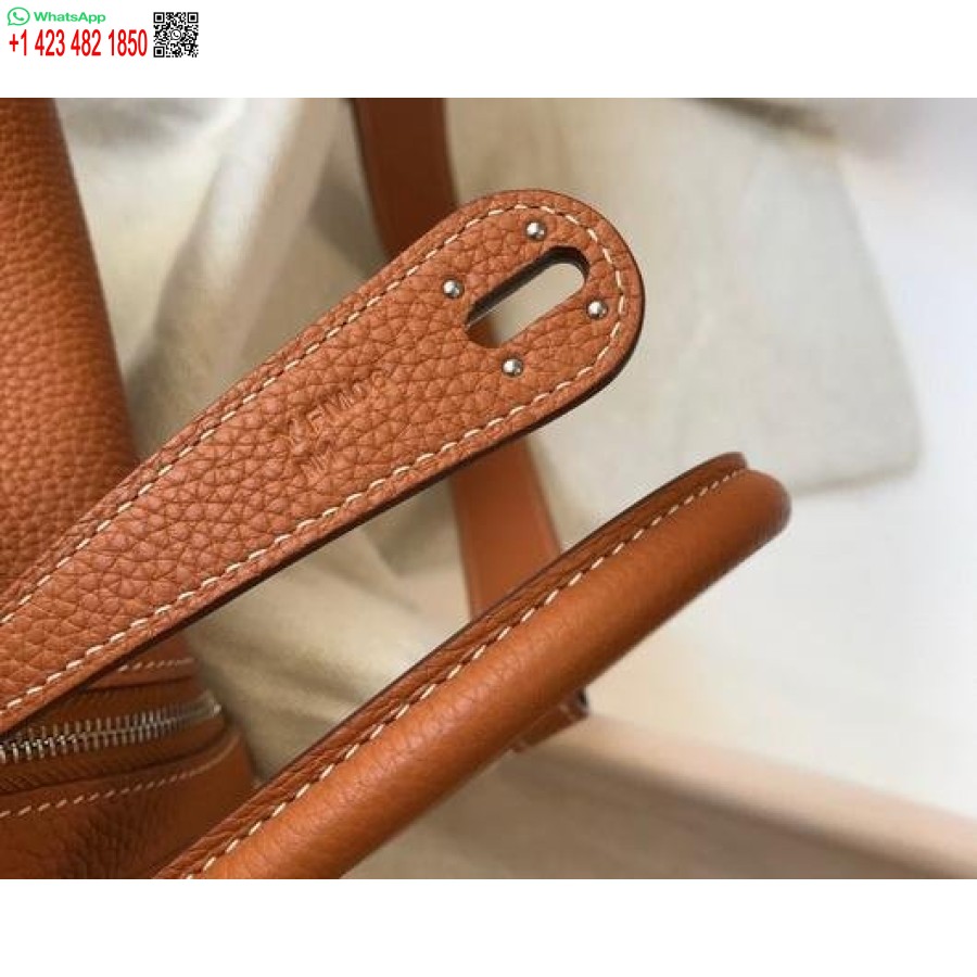 Replica Hermes Lindy 26cm Designer Axelväskor Tan