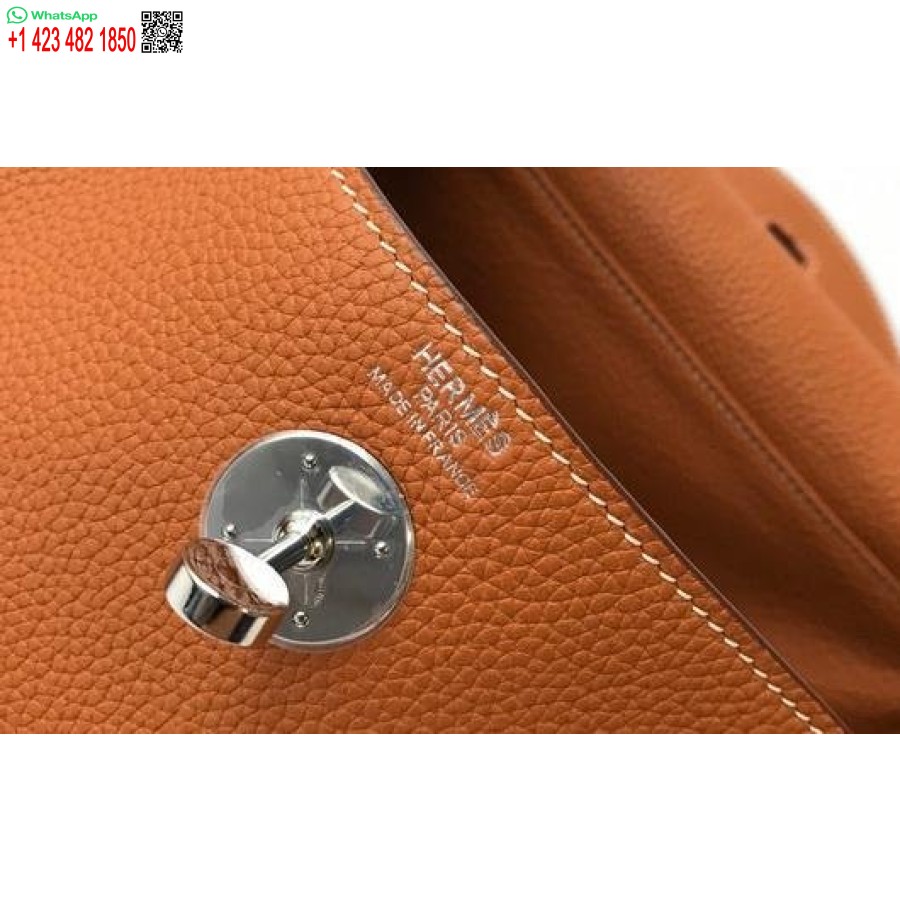 Replica Hermes Lindy 26cm Designer Axelväskor Tan
