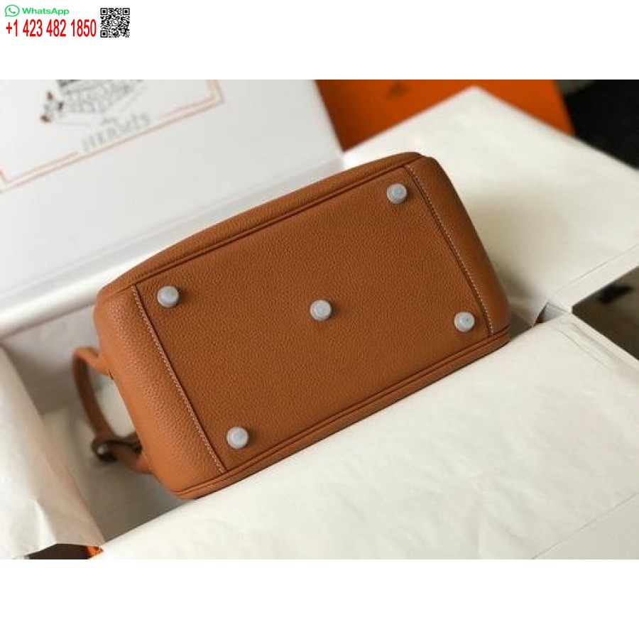 Replica Hermes Lindy 26cm Designer Axelväskor Tan