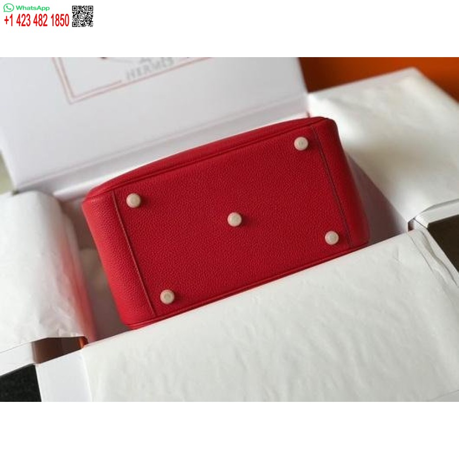 Réplique Hermes Lindy 26cm Sacs à Bandoulière Fourre-tout Designer Or Rouge