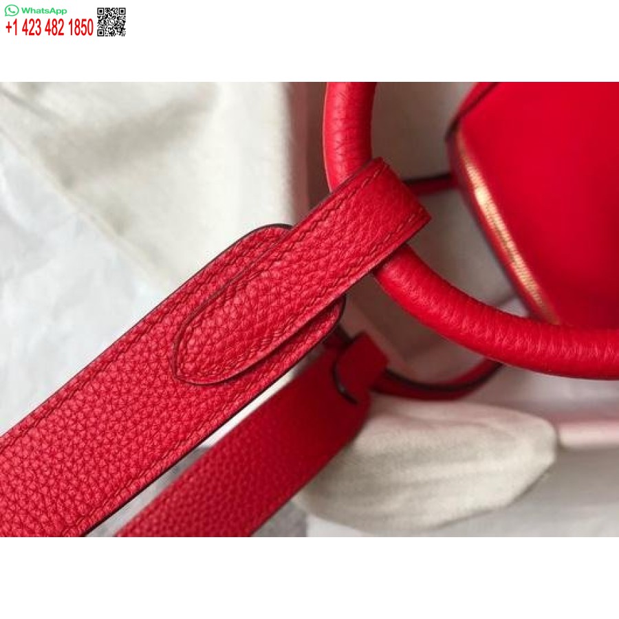 Réplique Hermes Lindy 26cm Sacs à Bandoulière Fourre-tout Designer Or Rouge