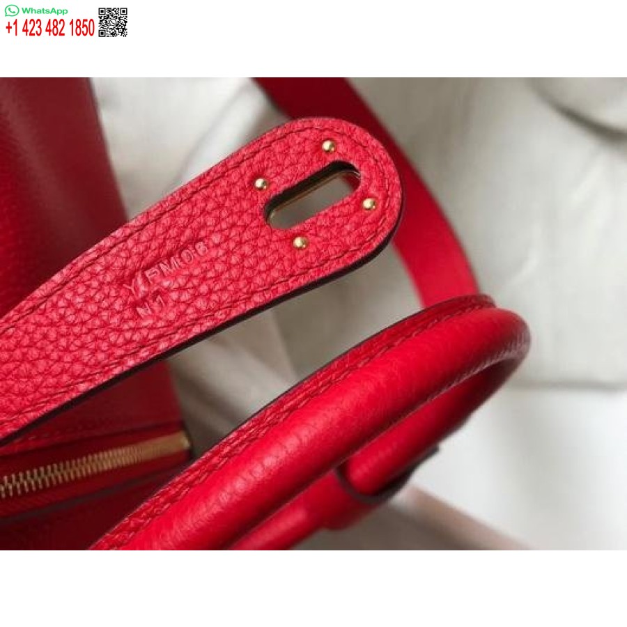 Réplique Hermes Lindy 26cm Sacs à Bandoulière Fourre-tout Designer Or Rouge