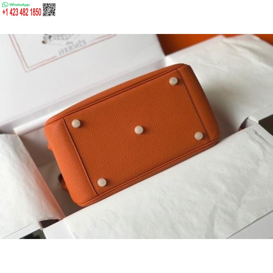 çoğaltma Hermes Lindy 26cm Tasarımcı çantası Omuz çantaları Turuncu Altın