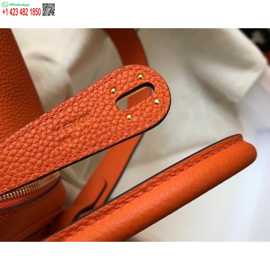 çoğaltma Hermes Lindy 26cm Tasarımcı çantası Omuz çantaları Turuncu Altın