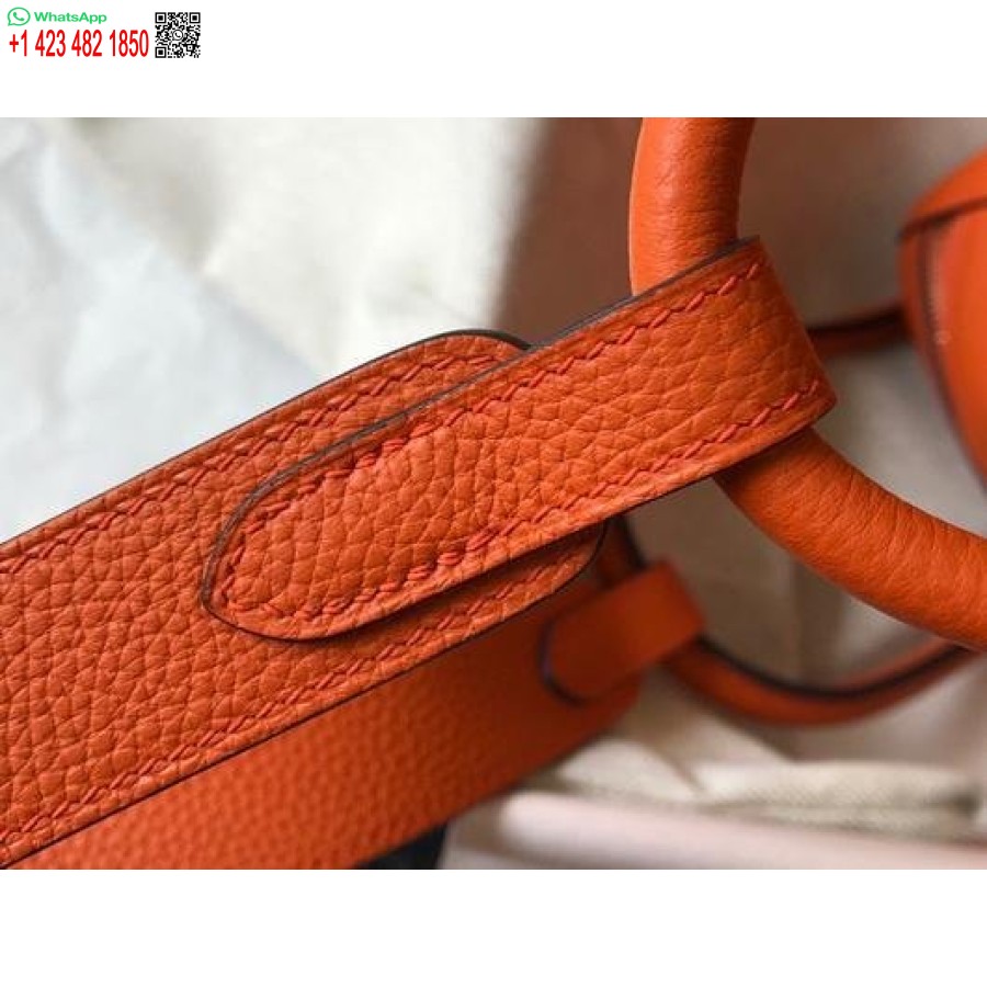 çoğaltma Hermes Lindy 26cm Tasarımcı çantası Omuz çantaları Turuncu Altın