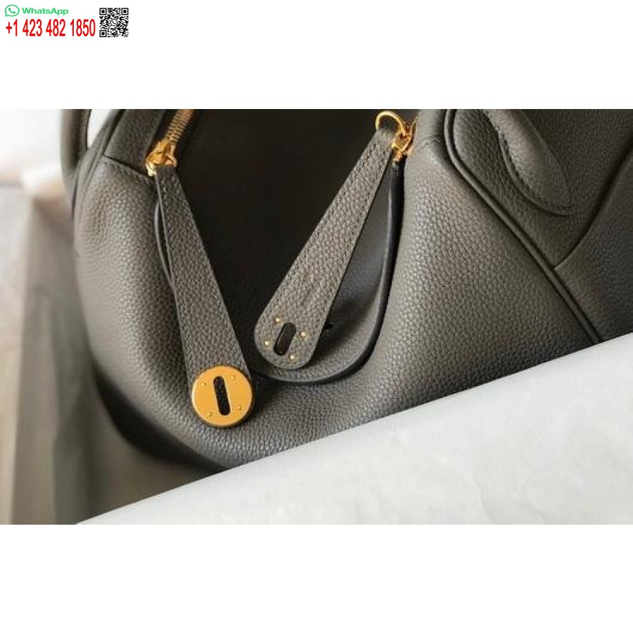 Replika Hermes Lindy 26 Cm Dizainerio Nešiojami Rankiniai Per Petį Pilkas Auksas