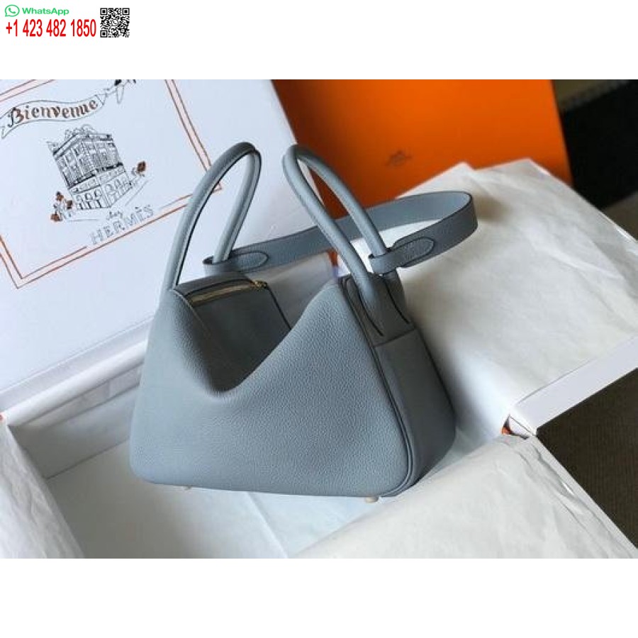 Replika Hermes Lindy 26 Cm Dizainerio Nešiojami Rankiniai Per Petį Mėlyno Aukso