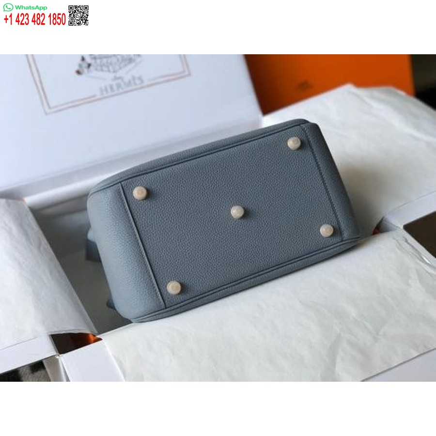 Replika Hermes Lindy 26 Cm Dizainerio Nešiojami Rankiniai Per Petį Mėlyno Aukso