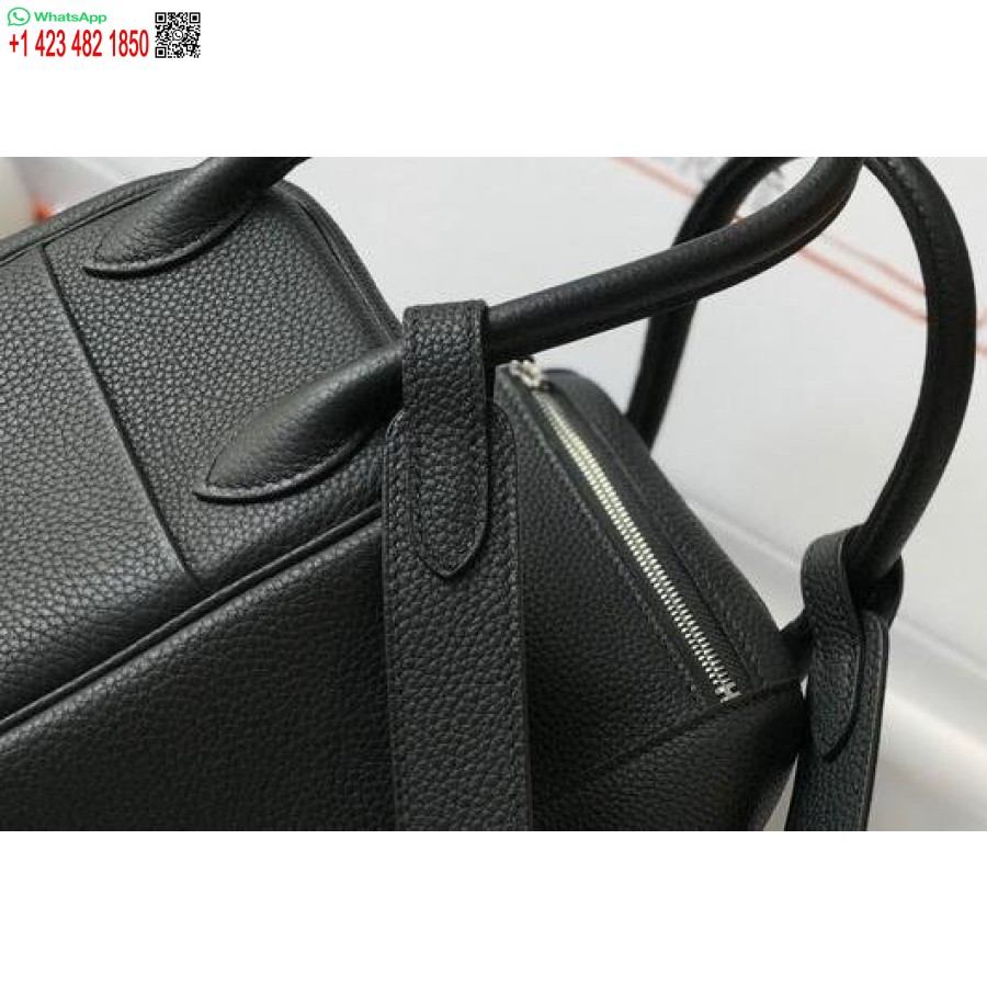 Replika Hermes Lindy 26 Cm Dizajnová Kabelka Cez Rameno čierna