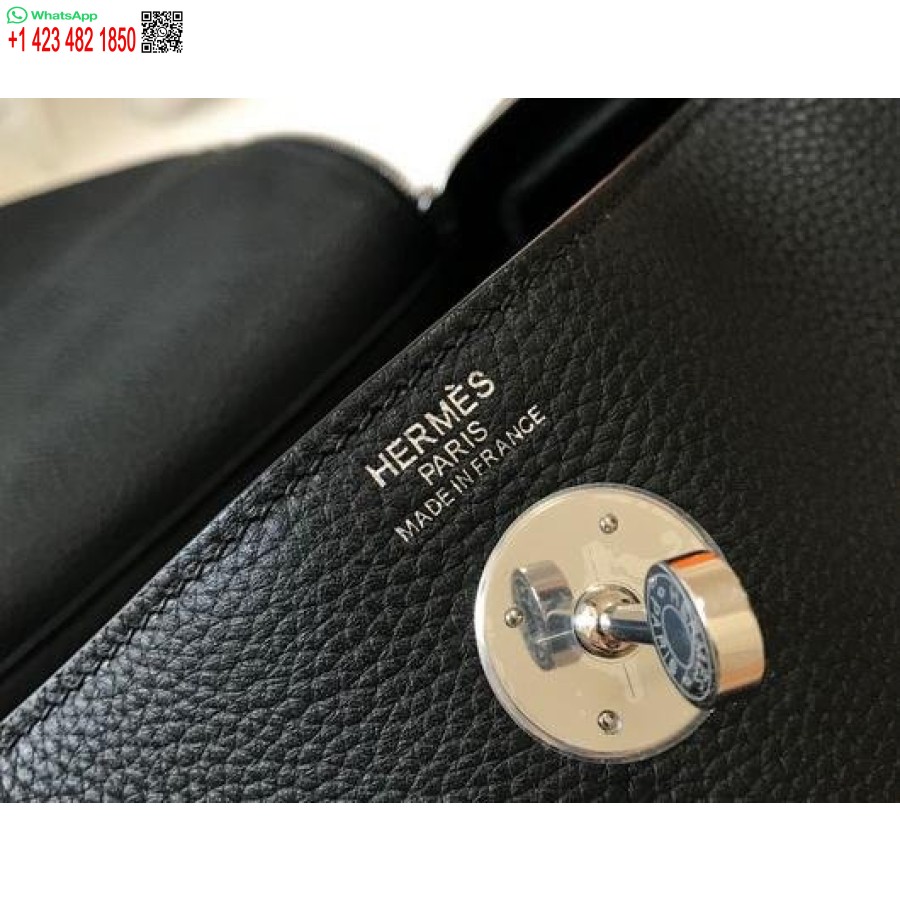 Replika Hermes Lindy 26 Cm Dizajnová Kabelka Cez Rameno čierna