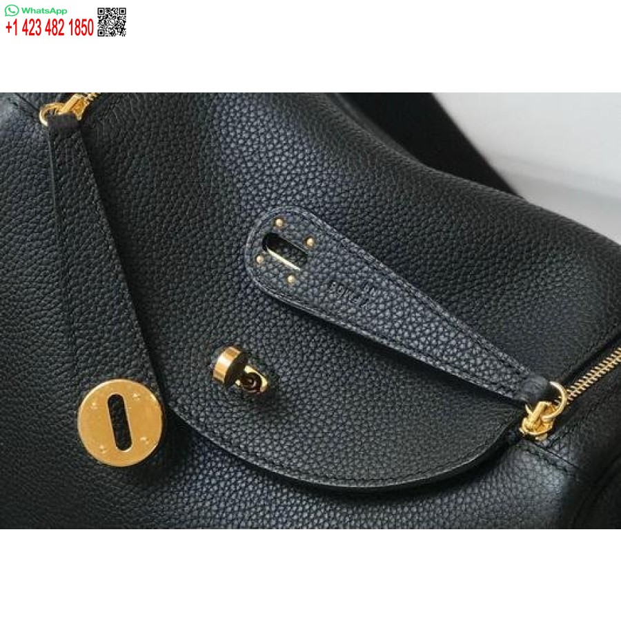 Replika Hermes Lindy 26 Cm Dizajnová Kabelka Cez Rameno čierna