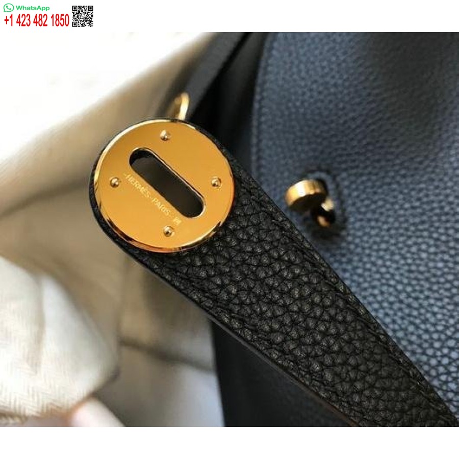 Replika Hermes Lindy 26 Cm Dizajnová Kabelka Cez Rameno čierna