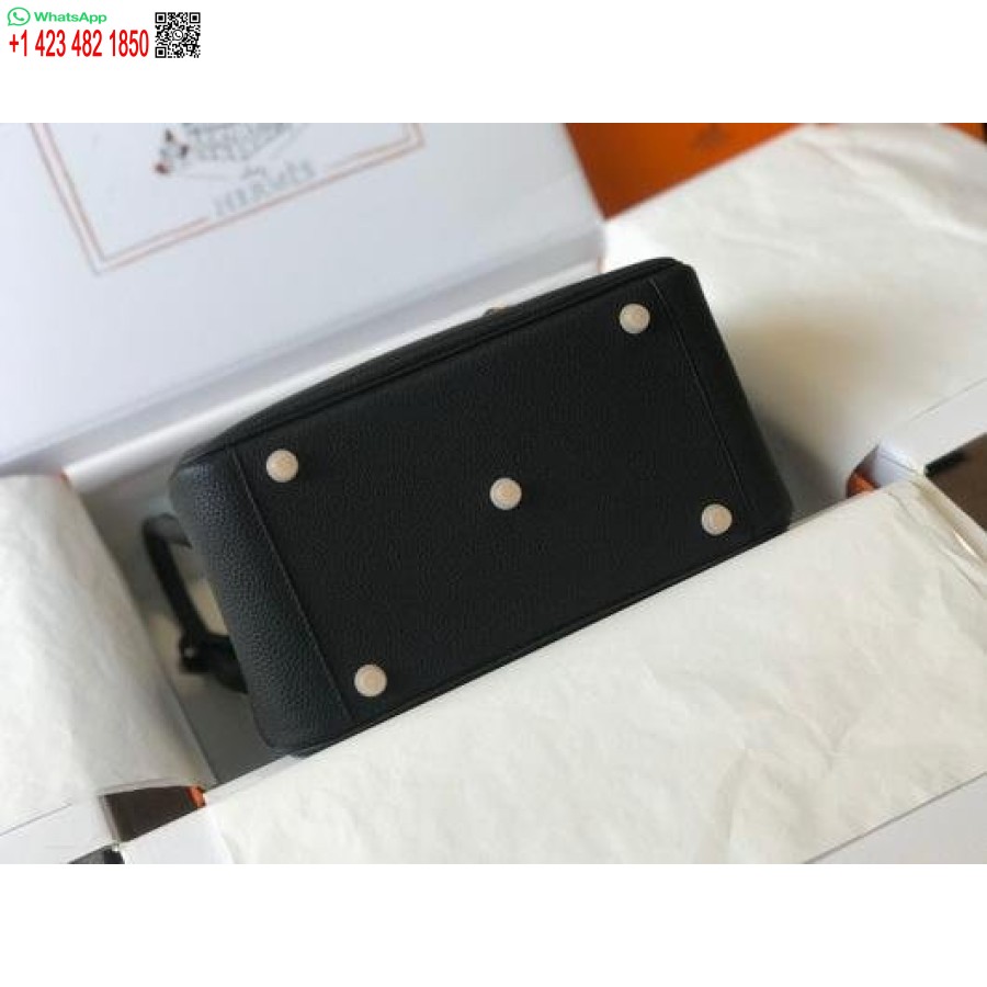 Replika Hermes Lindy 26 Cm Dizajnová Kabelka Cez Rameno čierna