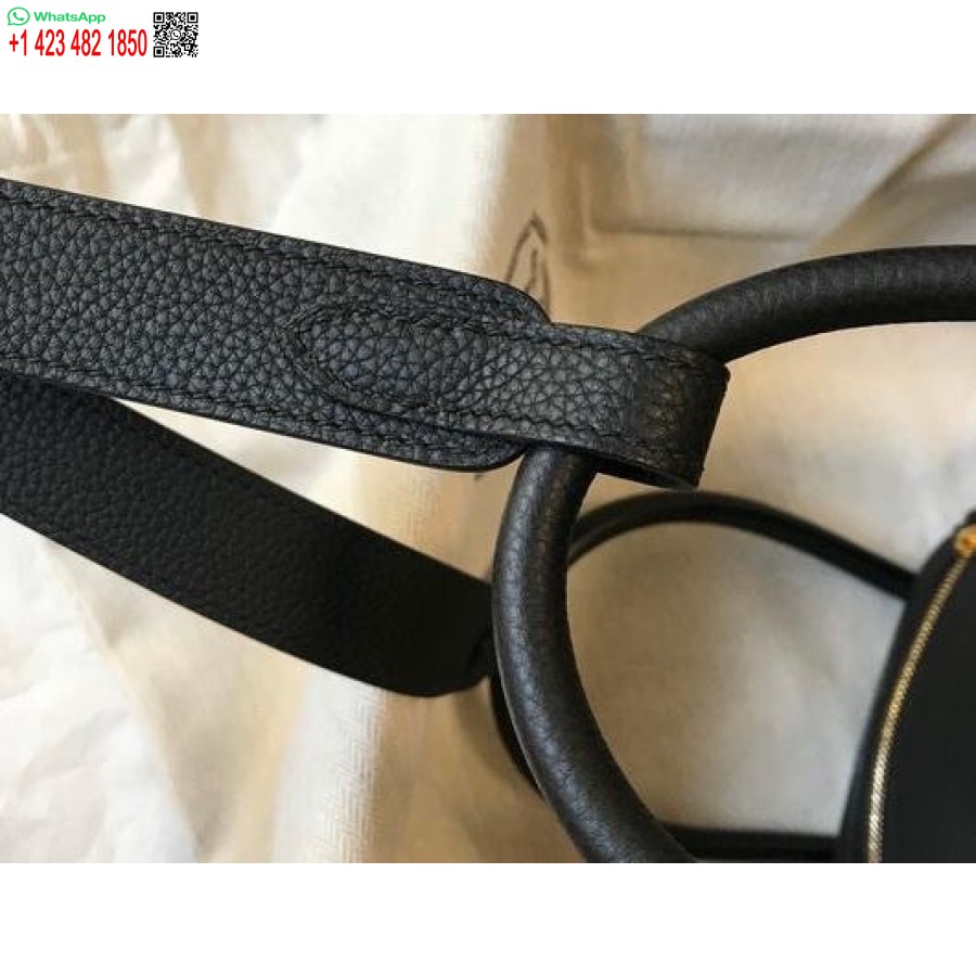 Replika Hermes Lindy 26 Cm Dizajnová Kabelka Cez Rameno čierna