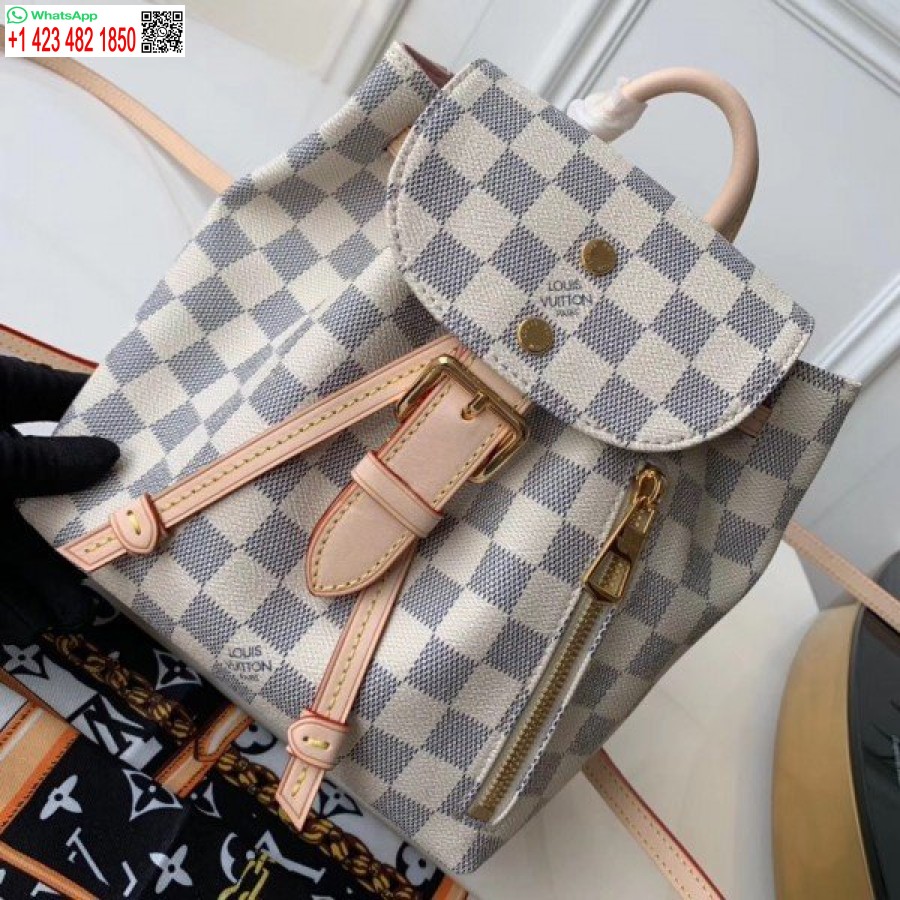 Replika Louis Vuitton Sperone Bb Ruksak Damier Azur N44026 Blv010