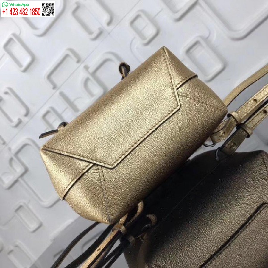 Replica Louis Vuitton Gold Lockme Mini Kuprinė M54575 Blv026