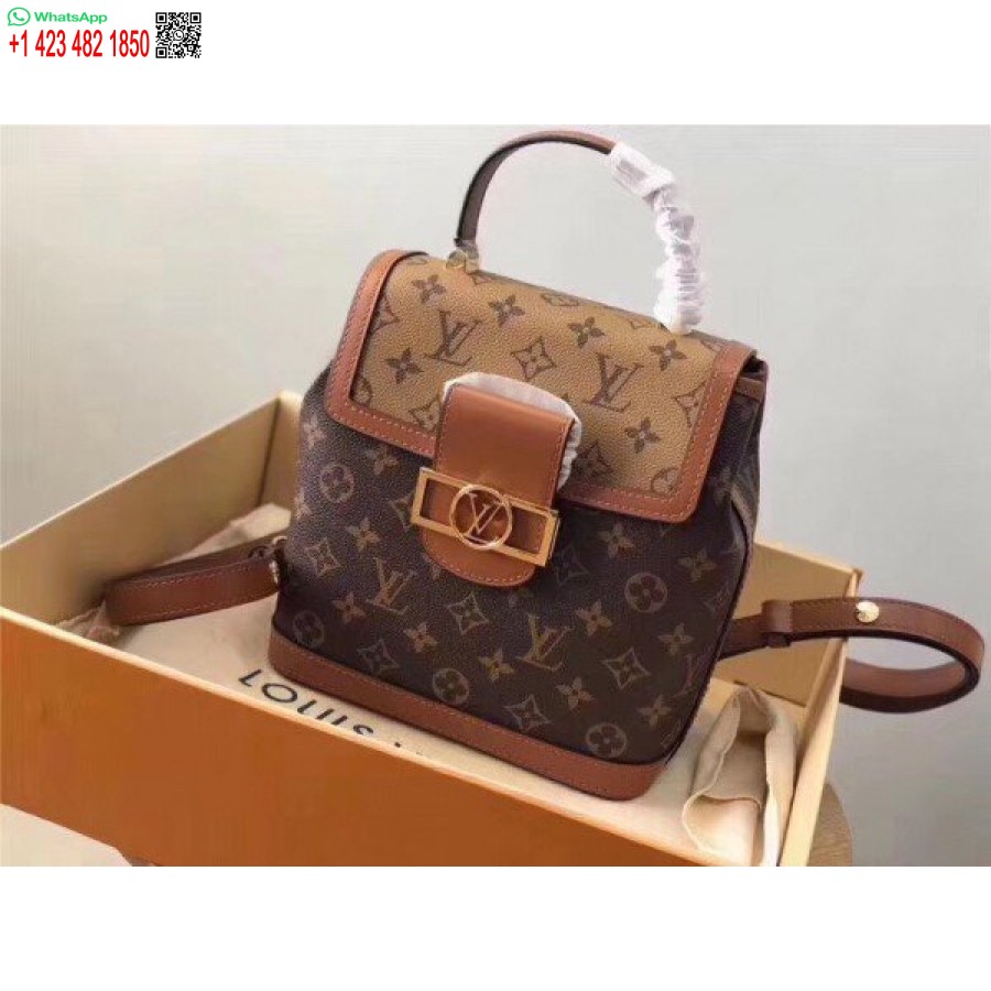 Replica Louis Vuitton Dauphine Backpack PM Monogram Reverse M45142 BLV009