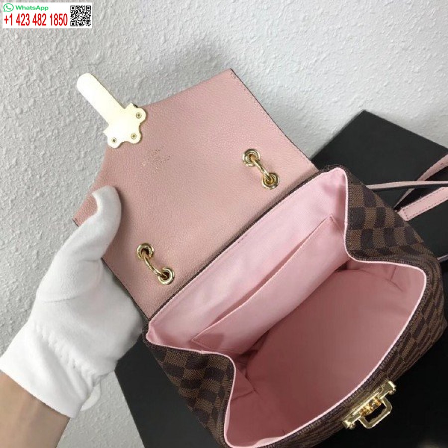 Replika Louis Vuitton Clapton Ruksak Damier Ebene N42262 Blv003