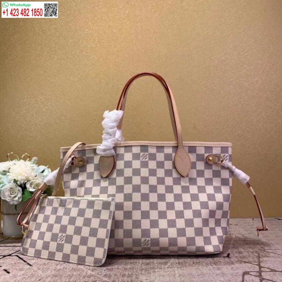 Réplique Louis Vuitton Neverfull PM Sac Damier Azur N41362 Blv032