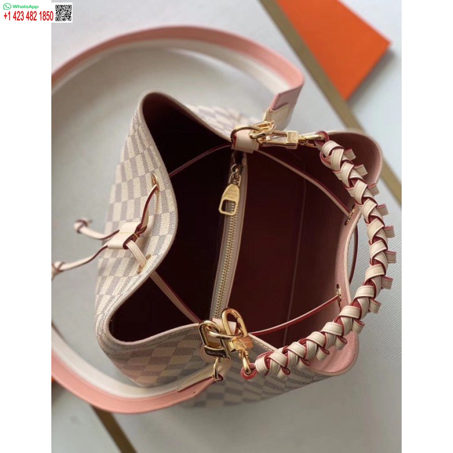 Replika Louis Vuitton Neonoe Mm Su Pinta Rankena Damier Azur N40344 Blv048