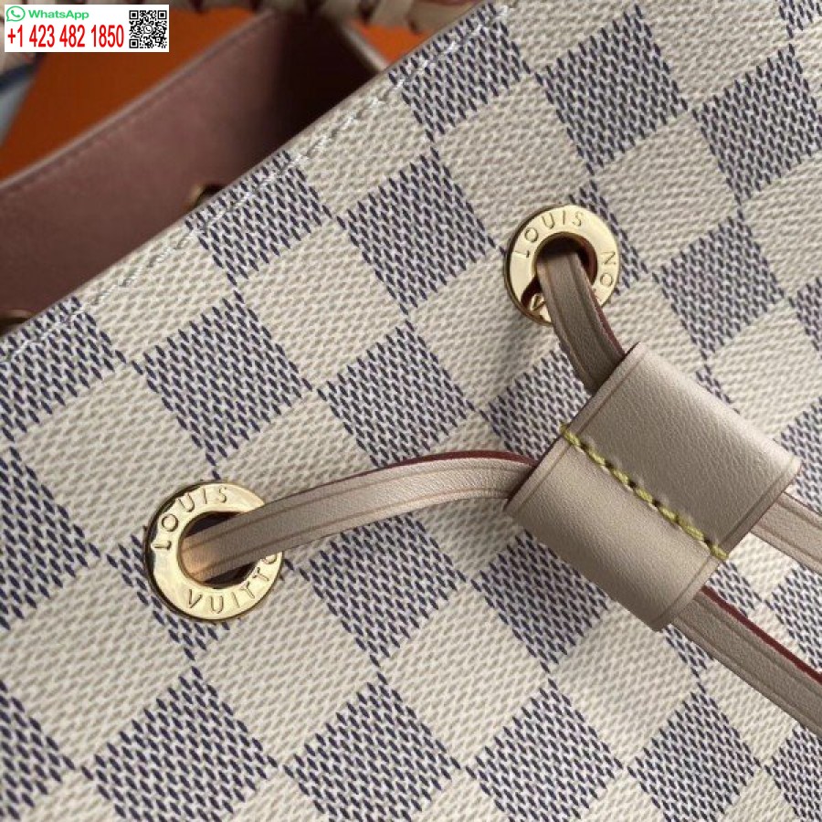 Replika Louis Vuitton Neonoe Mm Su Pinta Rankena Damier Azur N40344 Blv048