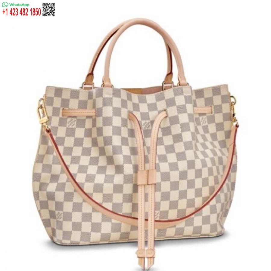 Replika Louis Vuitton Girolata Väska Damier Azur N41579 Blv071