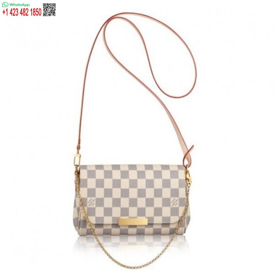 Replika Louis Vuitton Favorit Pm Väska Damier Azur N41277 Blv057