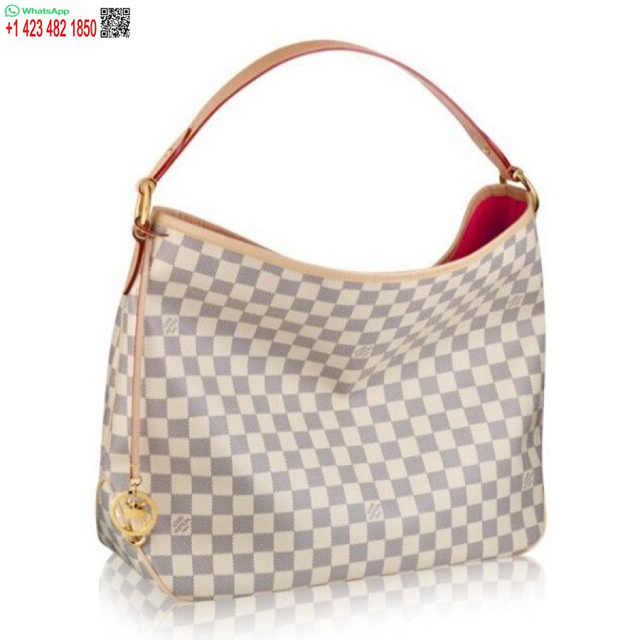 Replika Louis Vuitton Herrliche PM-Tasche Damier Azur N41447 BLV061