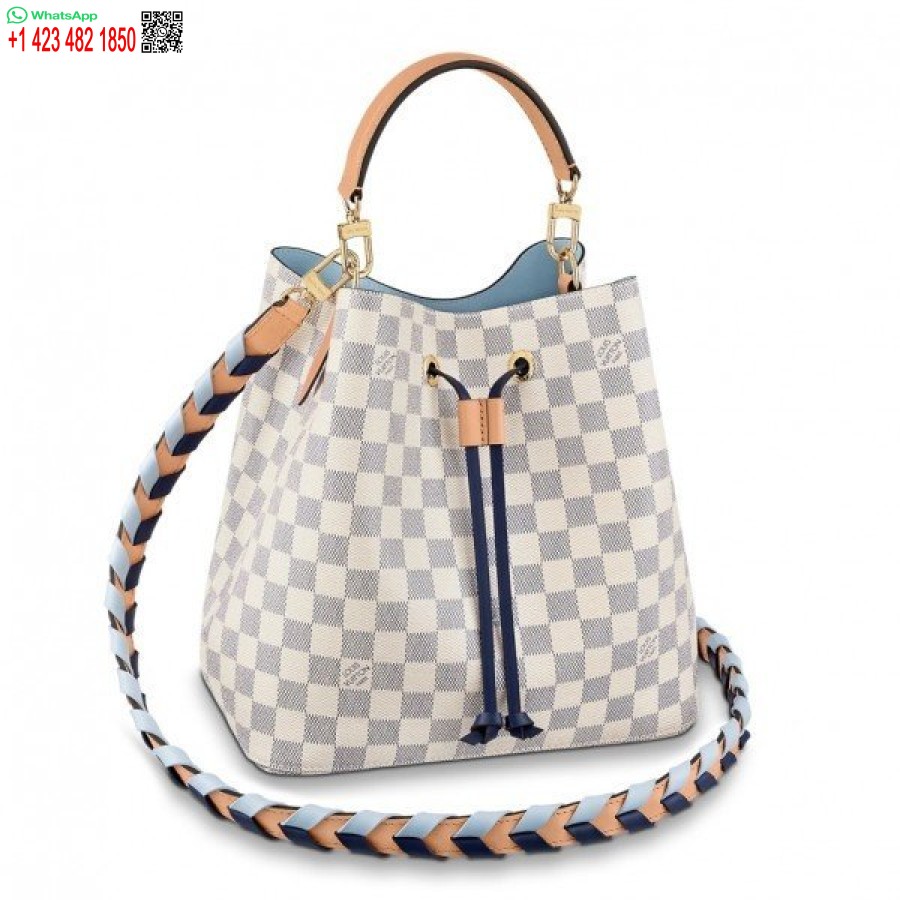 Replica Louis Vuitton Damier Azur Neonoe Mm Con Cinturino Intrecciato N50042 Blv044