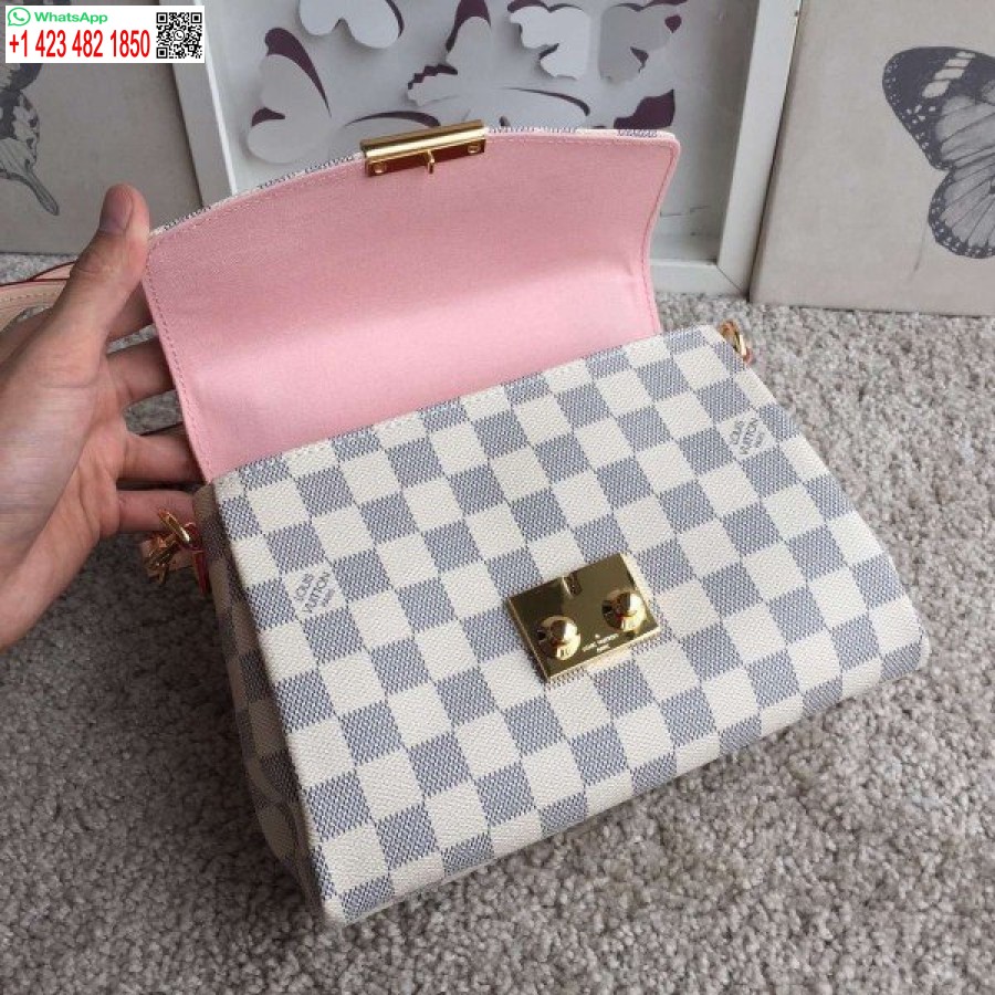 Replica Louis Vuitton Croisetti Kott Damier Azur N41581 Blv070