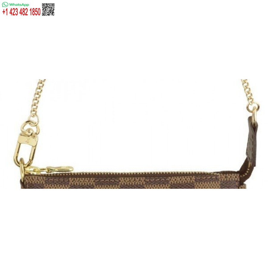 ρεπλίκα Louis Vuitton Mini Pochette αξεσουάρ Damier Ebene N58009 Blv124