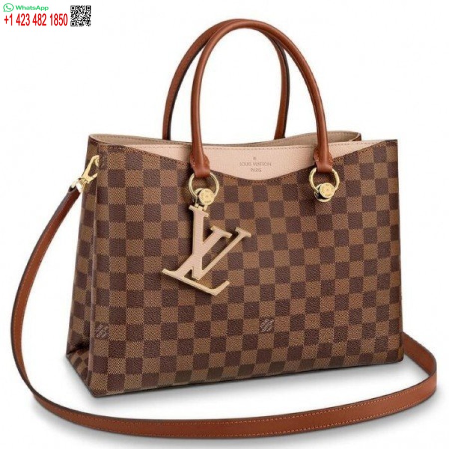 نسخة طبق الأصل من حقيبة لويس فويتون LV ريفرسايد دامييه إيبين N40135 Blv078