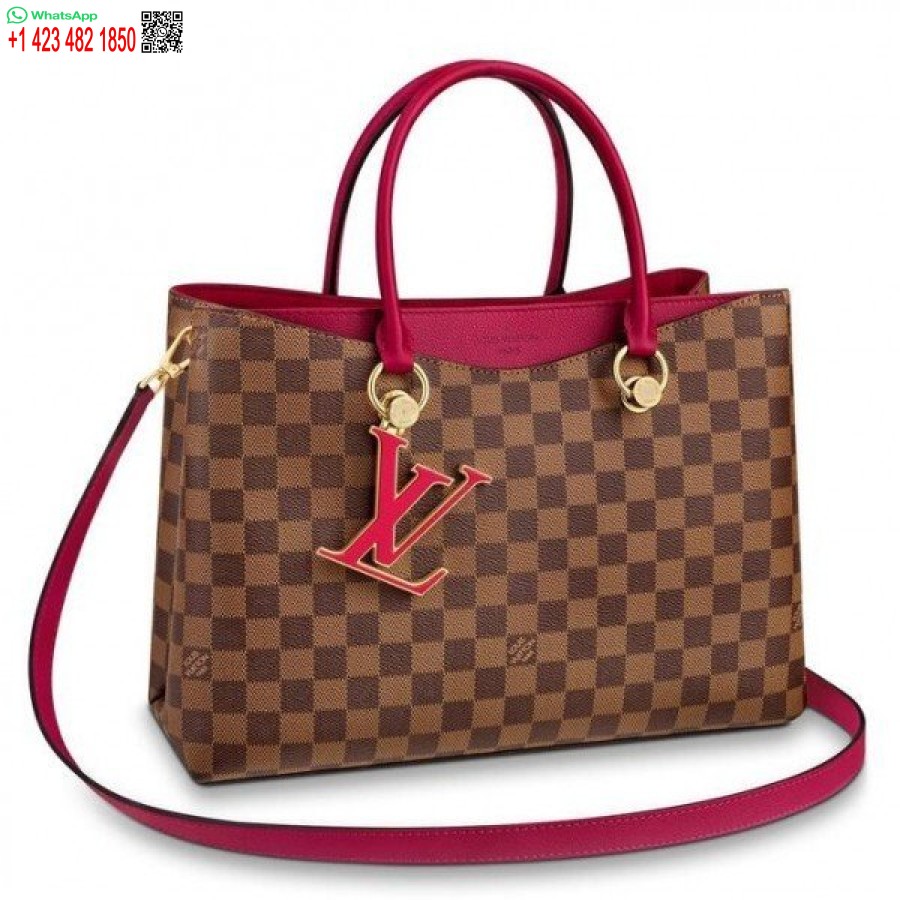 نسخة طبق الأصل من حقيبة لويس فويتون LV ريفرسايد دامييه إيبين N40052 Blv104