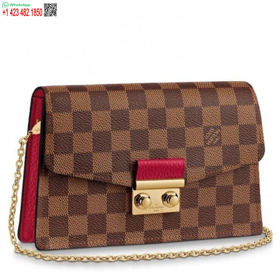 Replica Portafoglio Louis Vuitton Croisette Catena Damier Ebene N60288 Blv092