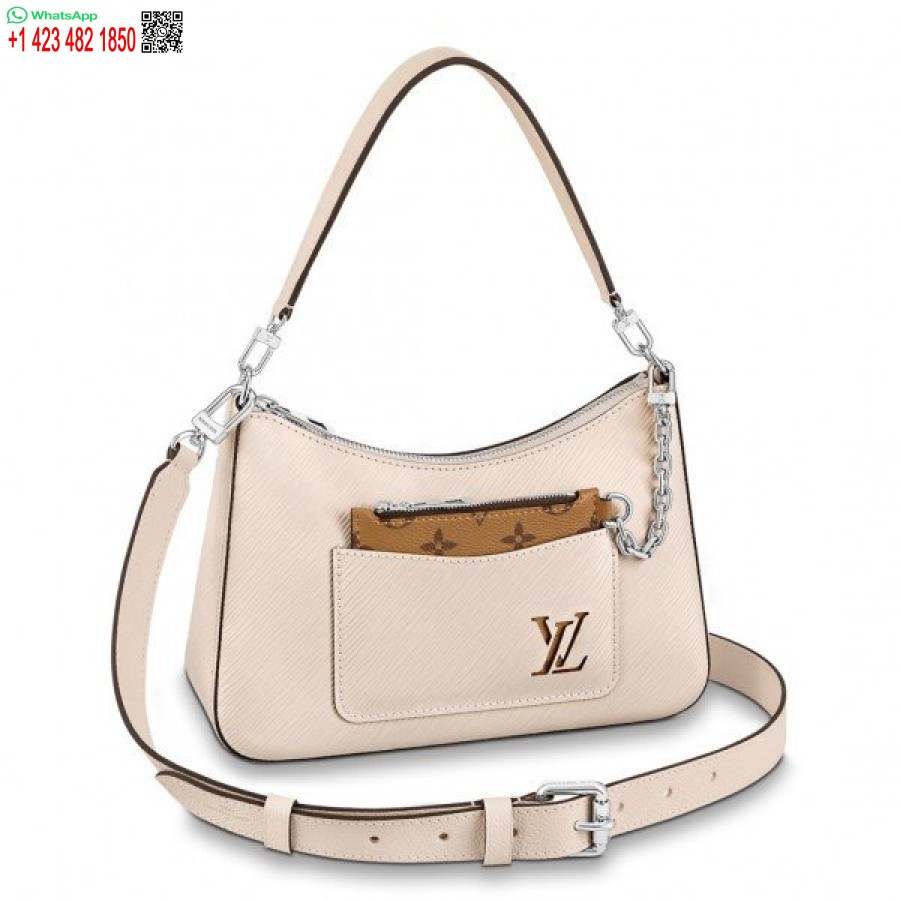 ρεπλίκα Louis Vuitton λευκή τσάντα Marelle Epi Leather M80688 Blv165