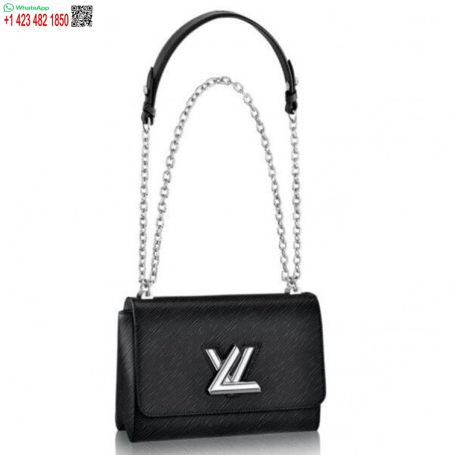 ρεπλίκα Louis Vuitton Twist Mm τσάντα σε μαύρο Epi Leather M50282 Blv207