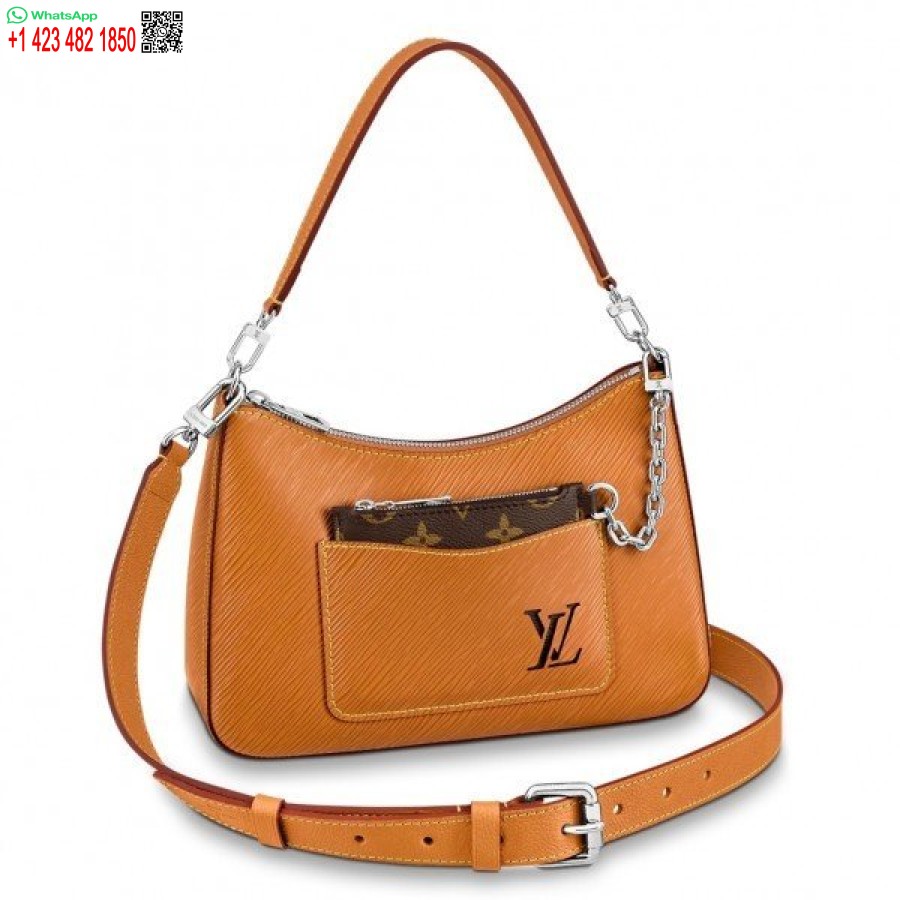 ρεπλίκα Louis Vuitton καφέ τσάντα Marelle Epi Leather M80794 Blv180