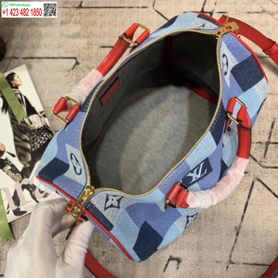 Replika Louis Vuitton Speedy Bandouliere 30 Monogrammaa Denim M45041 Blv481