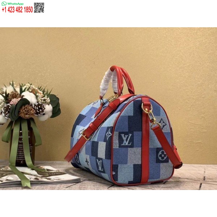 Replika Louis Vuitton Speedy Bandouliere 30 Monogrammaa Denim M45041 Blv481