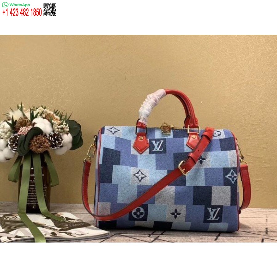Replika Louis Vuitton Speedy Bandouliere 30 Monogrammaa Denim M45041 Blv481