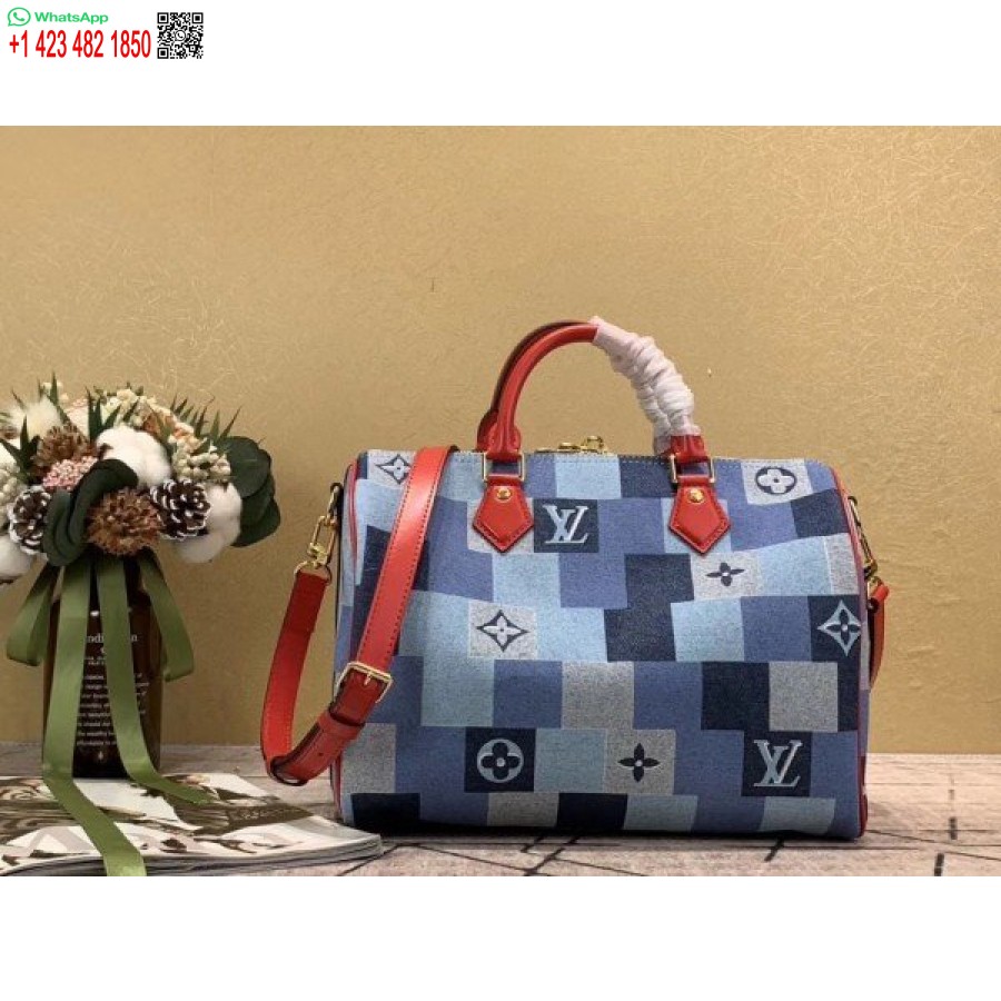 Replika Louis Vuitton Speedy Bandouliere 30 Monogrammaa Denim M45041 Blv481
