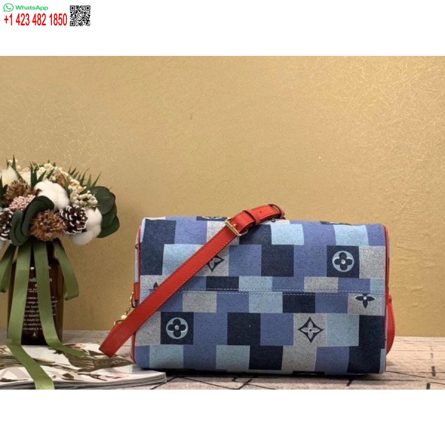 Replika Louis Vuitton Speedy Bandouliere 30 Monogrammaa Denim M45041 Blv481