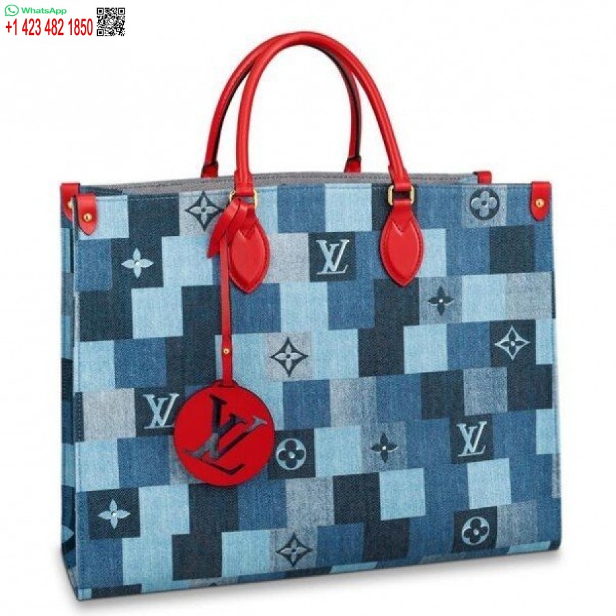 Replica Borsa Louis Vuitton Onthego Gm Denim Monogramma M44992 Blv479