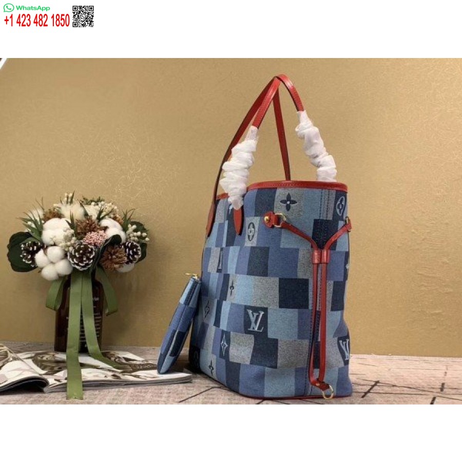 Réplica Louis Vuitton Neverfull Mm Bag Monograma Denim M44981 Blv480