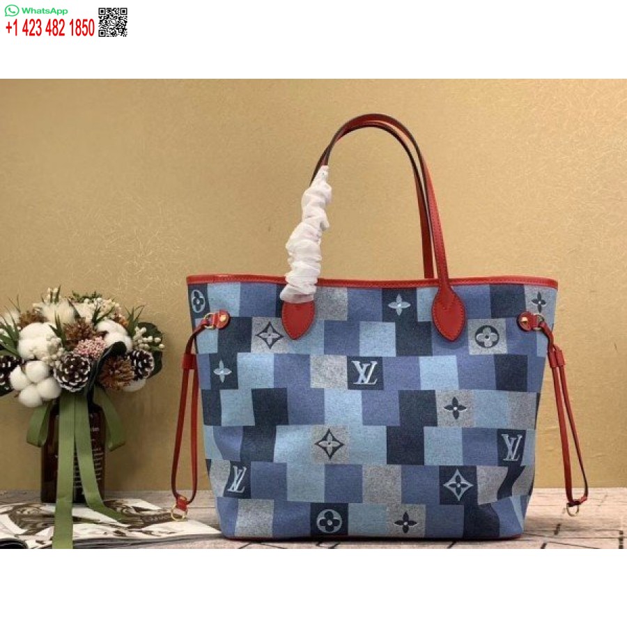 Réplica Louis Vuitton Neverfull Mm Bag Monograma Denim M44981 Blv480